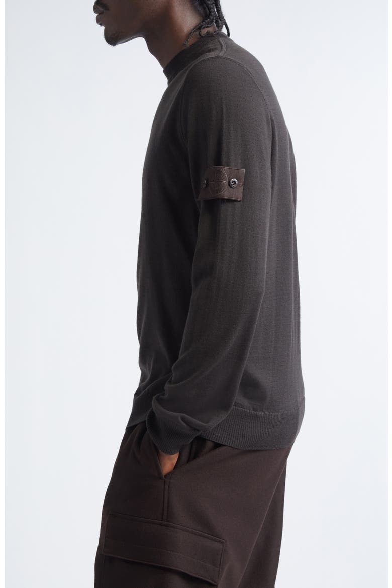 Ghost Virgin Wool Sweater, Alternate, color, DARK BROWN