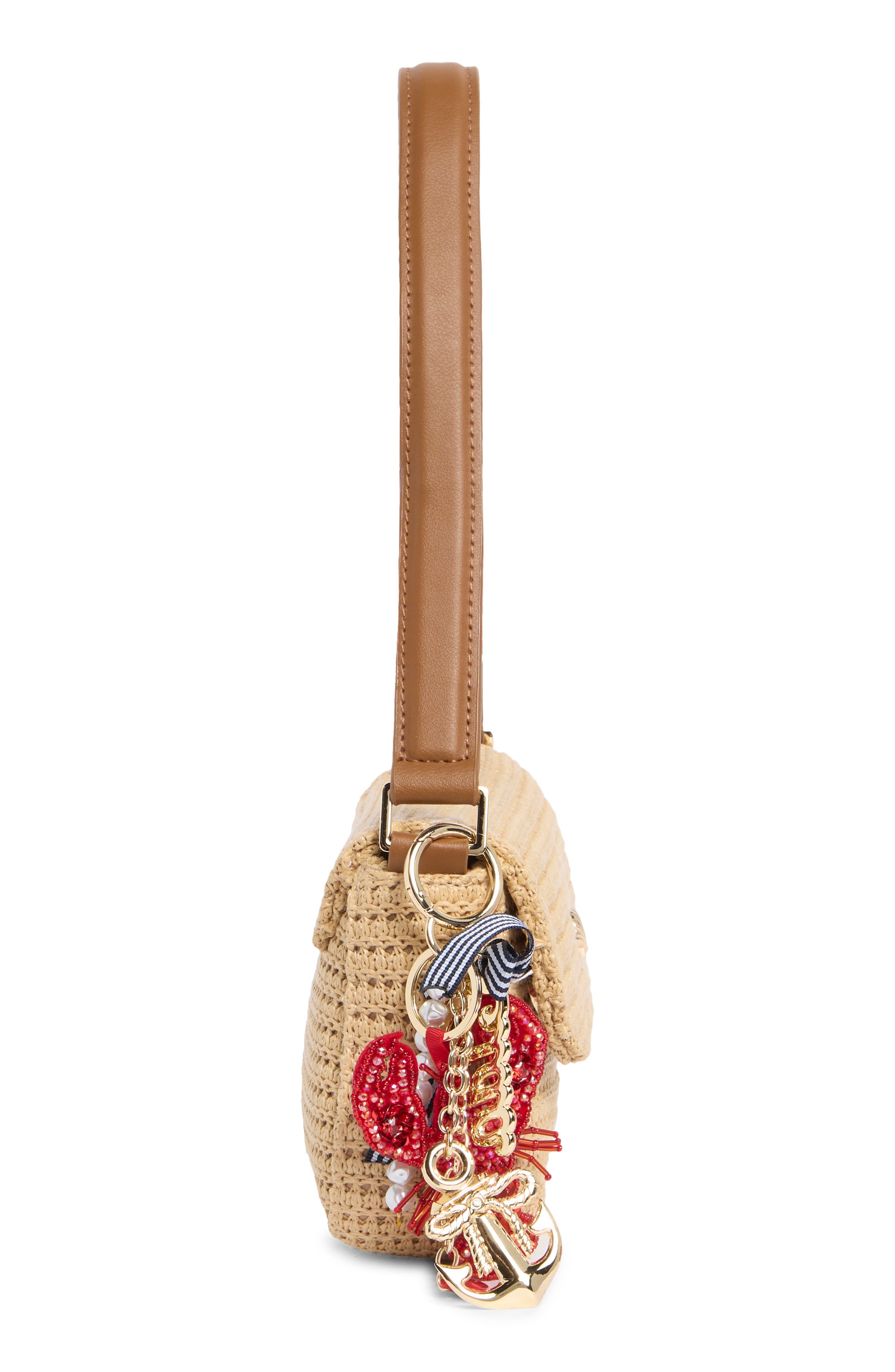 Madden Girl Straw Shoulder Bag, Alternate, color, Natural