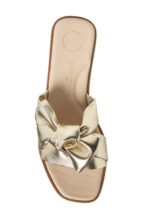 Paul Green Annie Slide Sandal In Platino Metallic Future