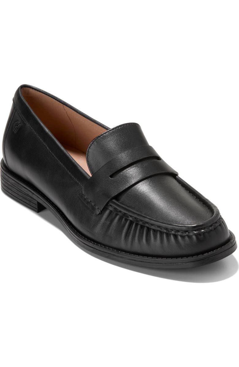 Cole Haan Stassi Penny Loafer, Main, color, Black Leather