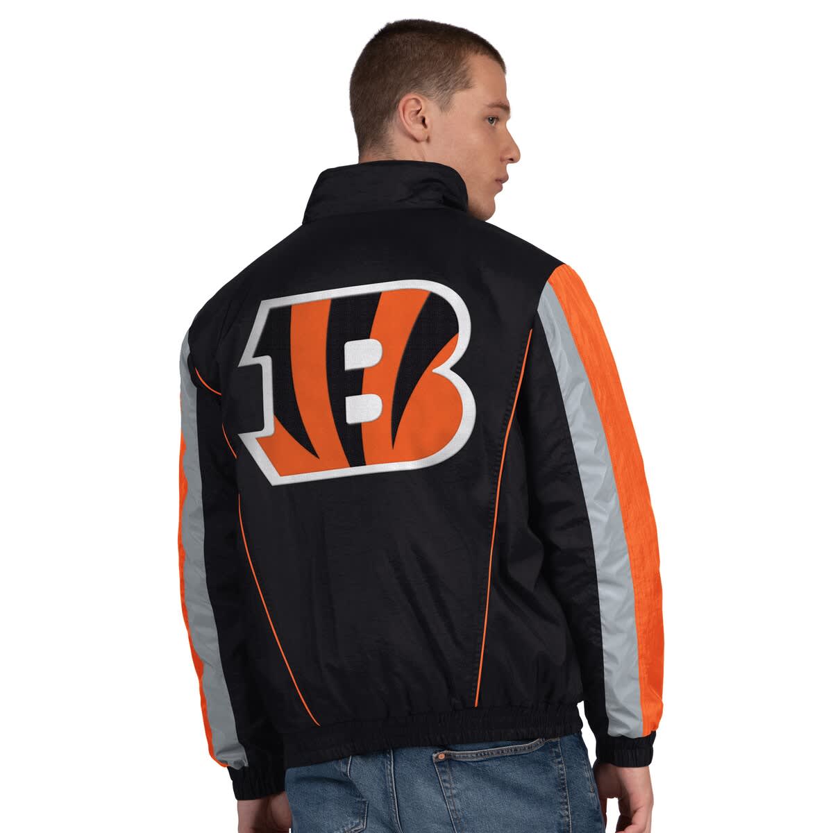 Men's Starter  Black Cincinnati Bengals Thursday Night Gridiron Half-Zip Jacket - image 2