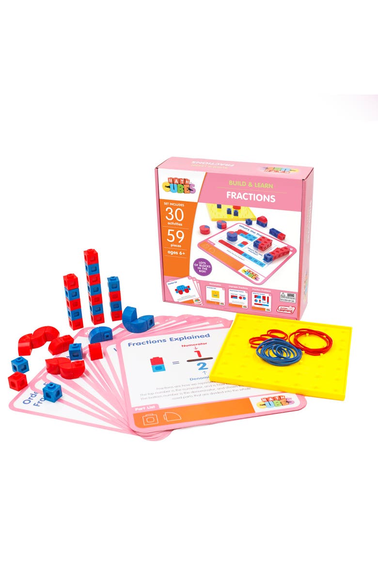 Mathcubes Fractions, 30Pc Activity Set, Alternate, color, Multicolored
