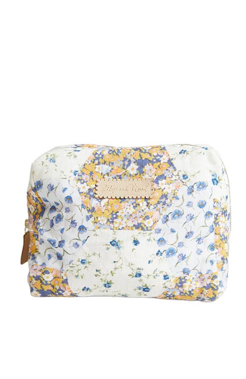 Lily And Lionel London Print Cosmetic Bag In Blue