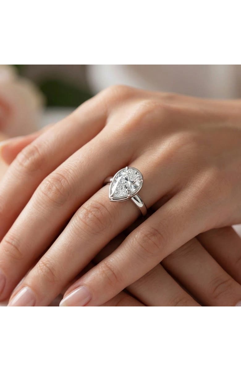 Bliss Diamond Certified 3Ct Pear Alissa Engagement Solitaire Ring 14k Gold or Pt Lab Grown, Alternate, color, 14K Yellow Gold