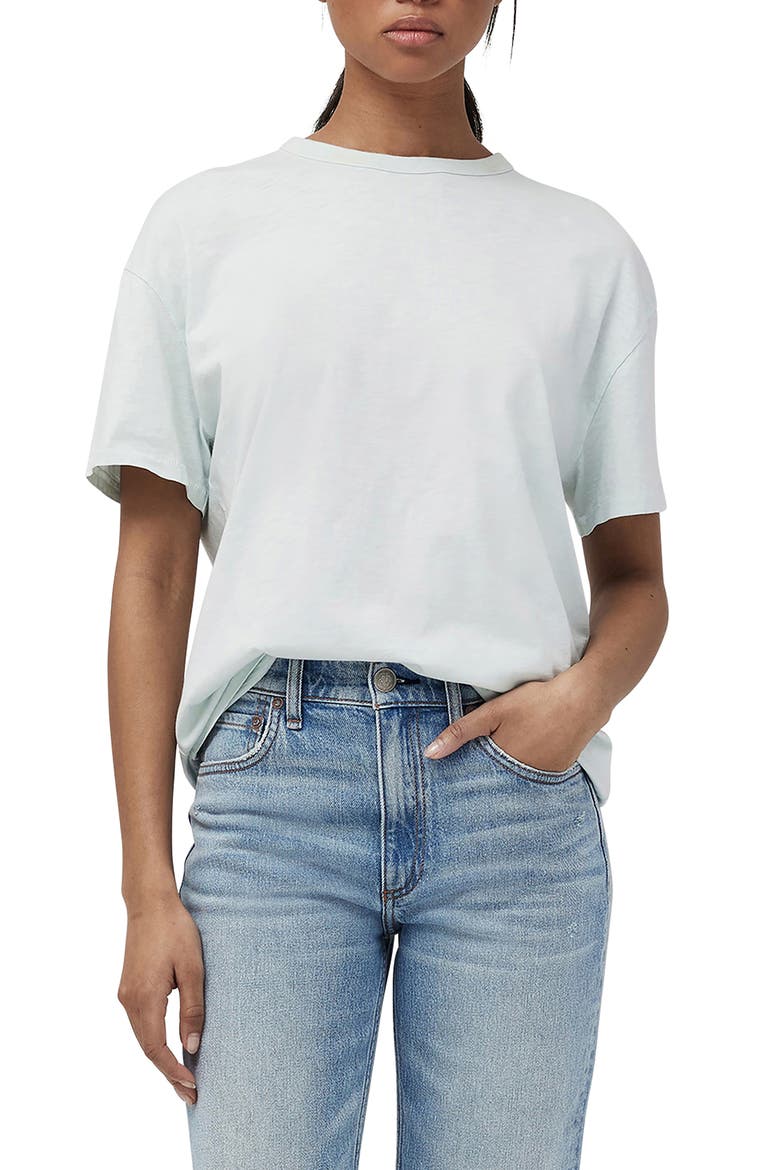 Boyfriend Pima Cotton T-Shirt, Main, color, ICEFLOW