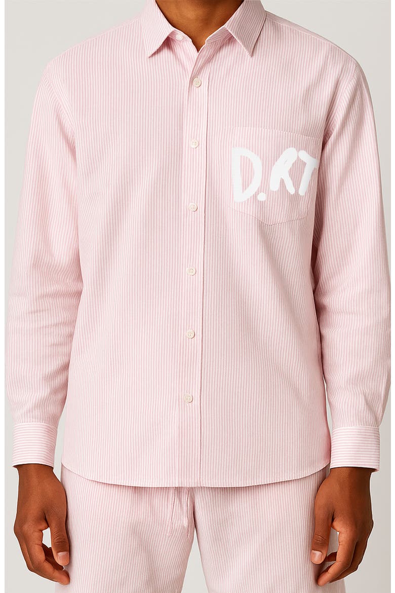 Stripe Oxford Shirt, Main, color, PINK