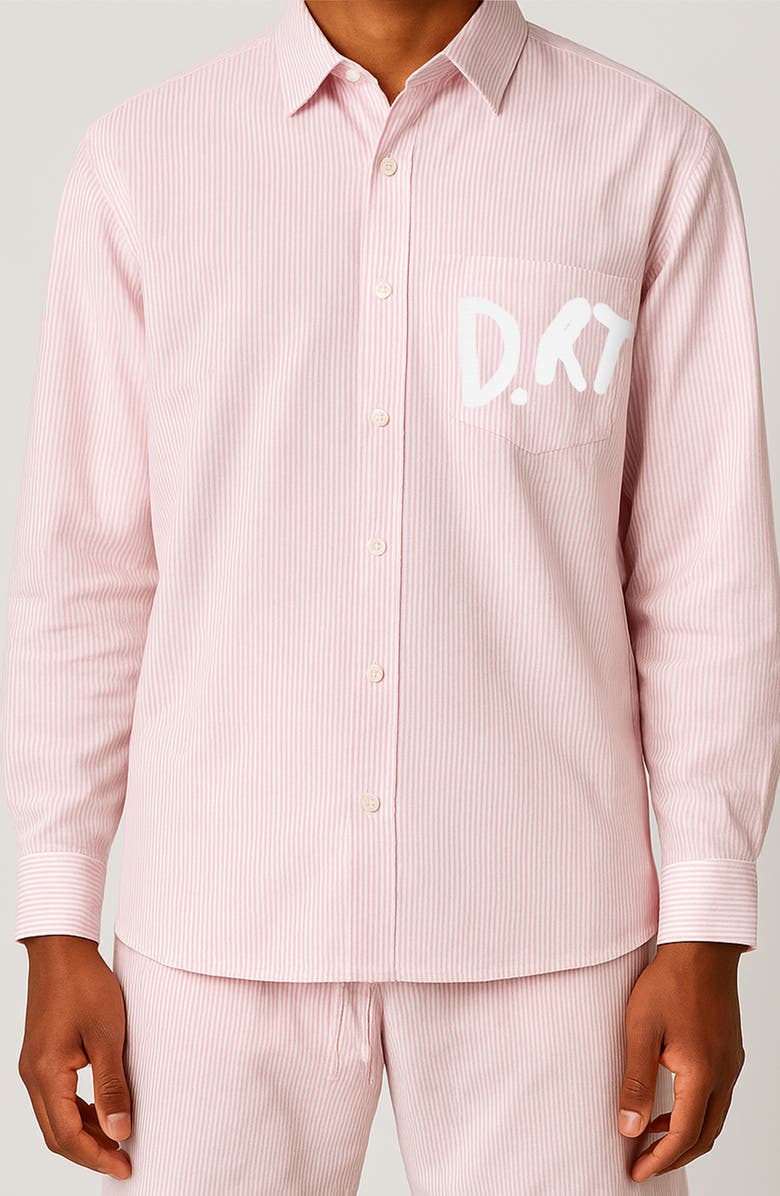 D.RT Stripe Oxford Shirt, Main, color, Pink
