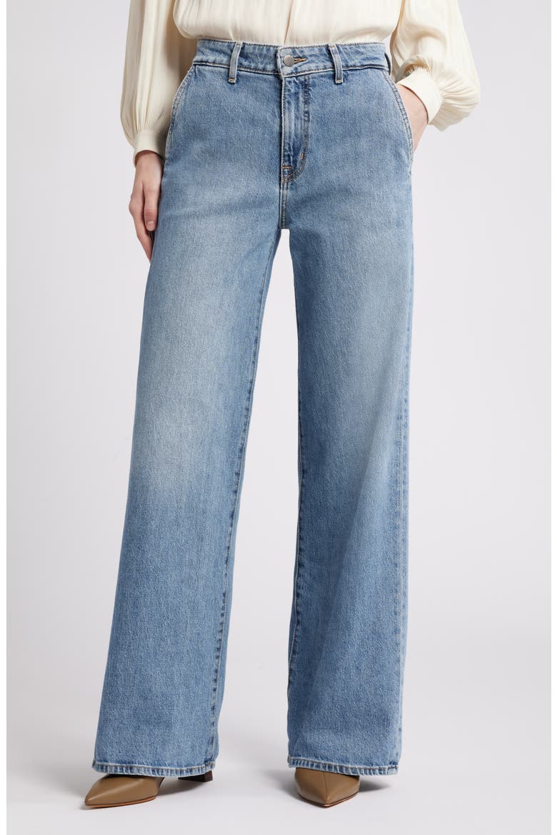 High Waist Wide Leg Jeans, Main, color, LIGHT BLUE WASH