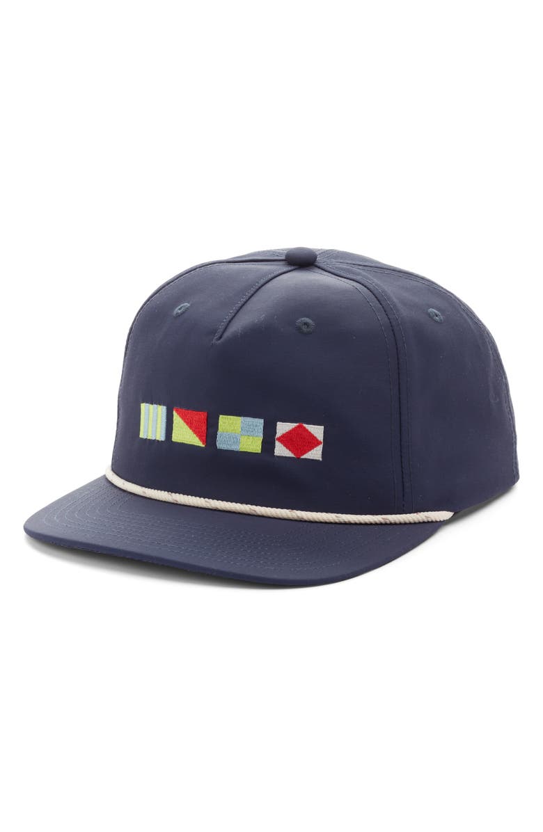 Swannies Helms Embroidered Semaphore Adjusable Baseball Cap, Main, color, Midnight-Navy