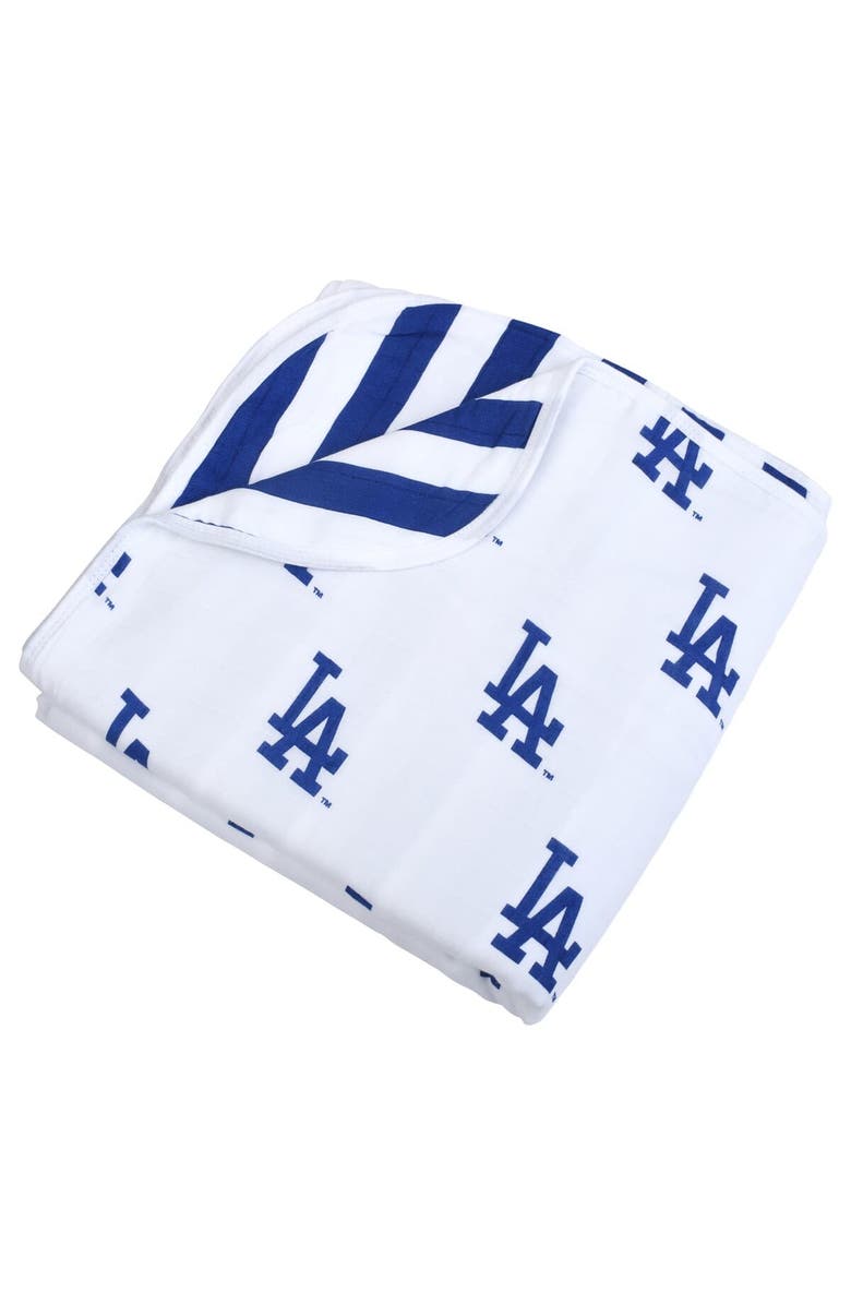 Three Little Anchors Infant Three Little Anchors Los Angeles Dodgers 47" x 47" Muslin 4-Layer Blanket, Main, color, 