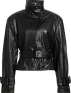 AFRM Scarlette Belted Faux Leather Jacket