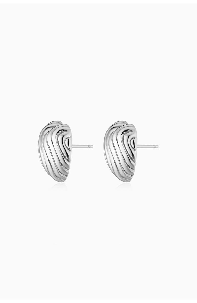 Oradina Sterling Silver Love Language Studs, Alternate, color, Silver
