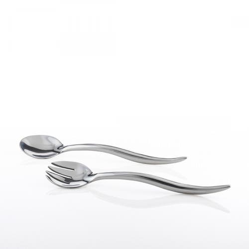 Lunares Toro Serving Set In Silver