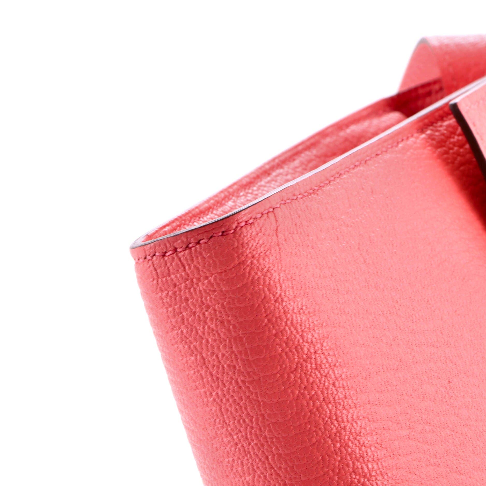 Pre-Owned Hermes Clic Wallet on Strap Chevre Mysore 16, Alternate, color, Rose D'ete