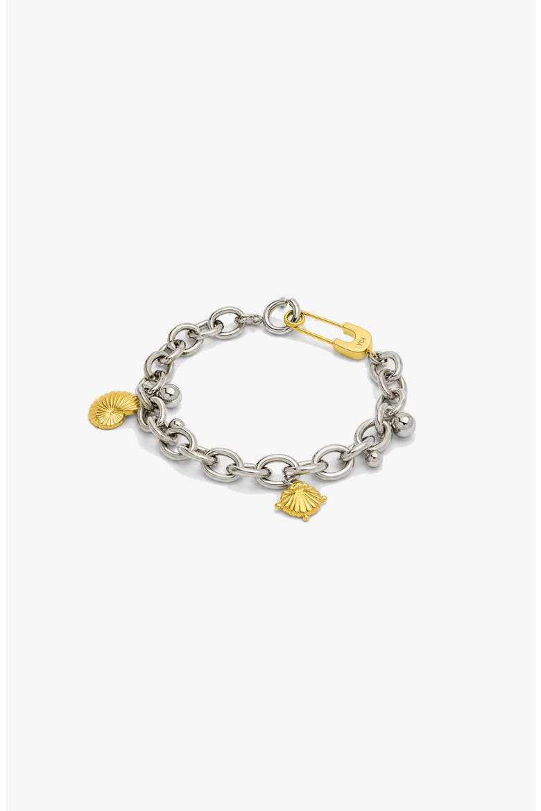 Stella Curb Chain Bracelet in Silver and Two Tone, Alternate, color, Silver / Two Tone
