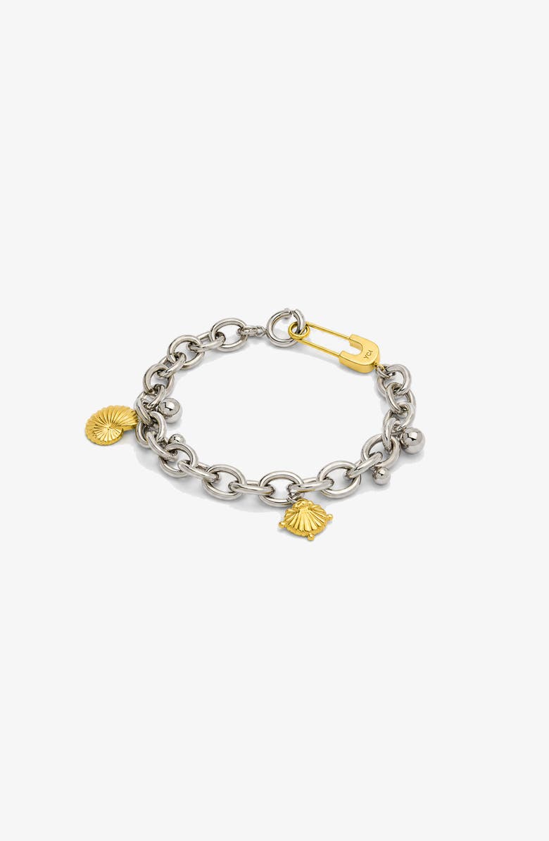 YOJ Stella Curb Chain Bracelet in Silver and Two Tone, Alternate, color, Silver / Two Tone