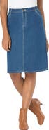 Jessica London True Fit Stretch Denim Short Skirt