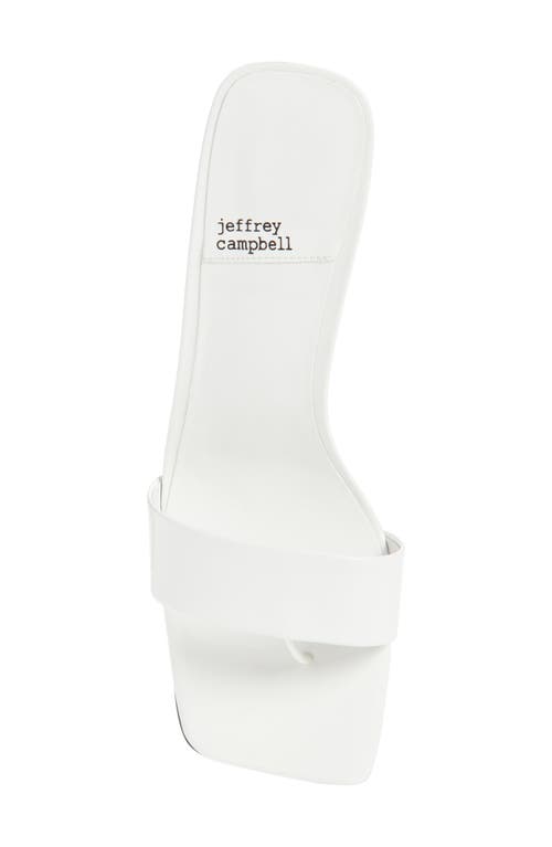 Jeffrey Campbell Capture Slide Sandal In White Patent