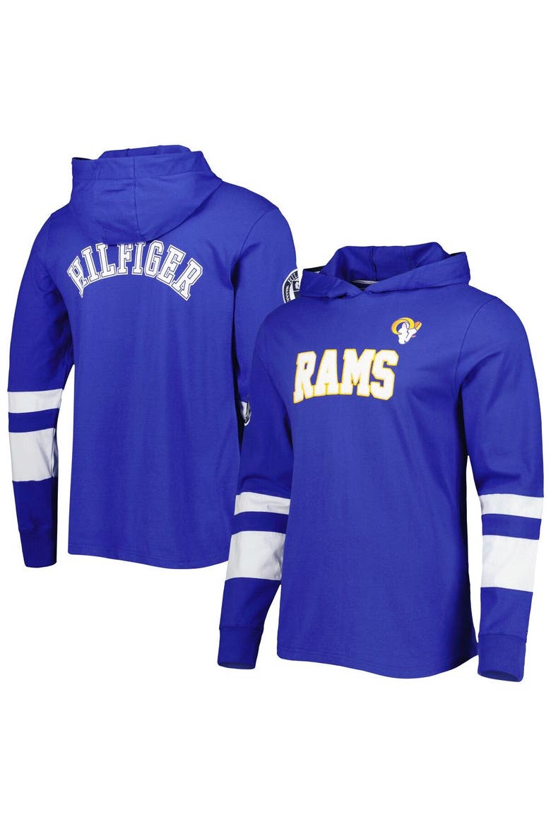 Men's Tommy Hilfiger Royal/White Los Angeles Rams Alex Long Sleeve Hoodie T-Shirt, Main, color, Royal