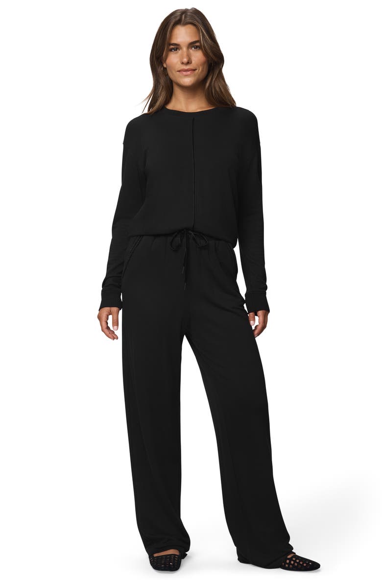 Splendid Supersoft Trim Sweatshirt, Alternate, color, Black