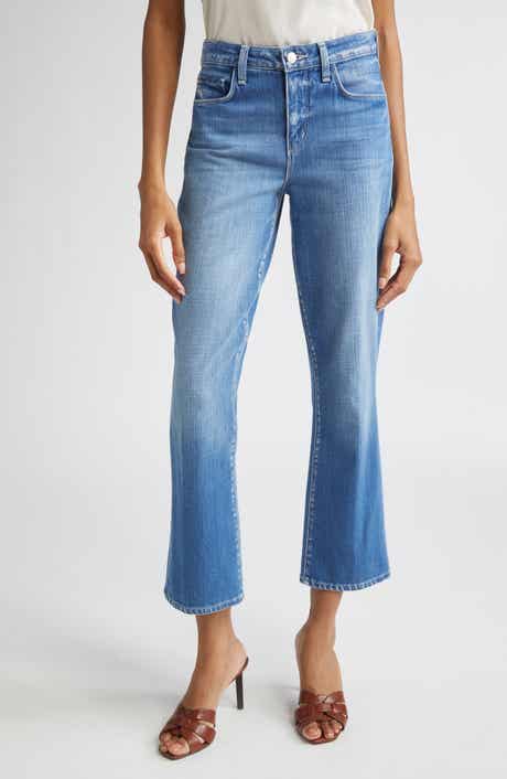L'AGENCE Tati High Waist Crop Micro Bootcut Jeans