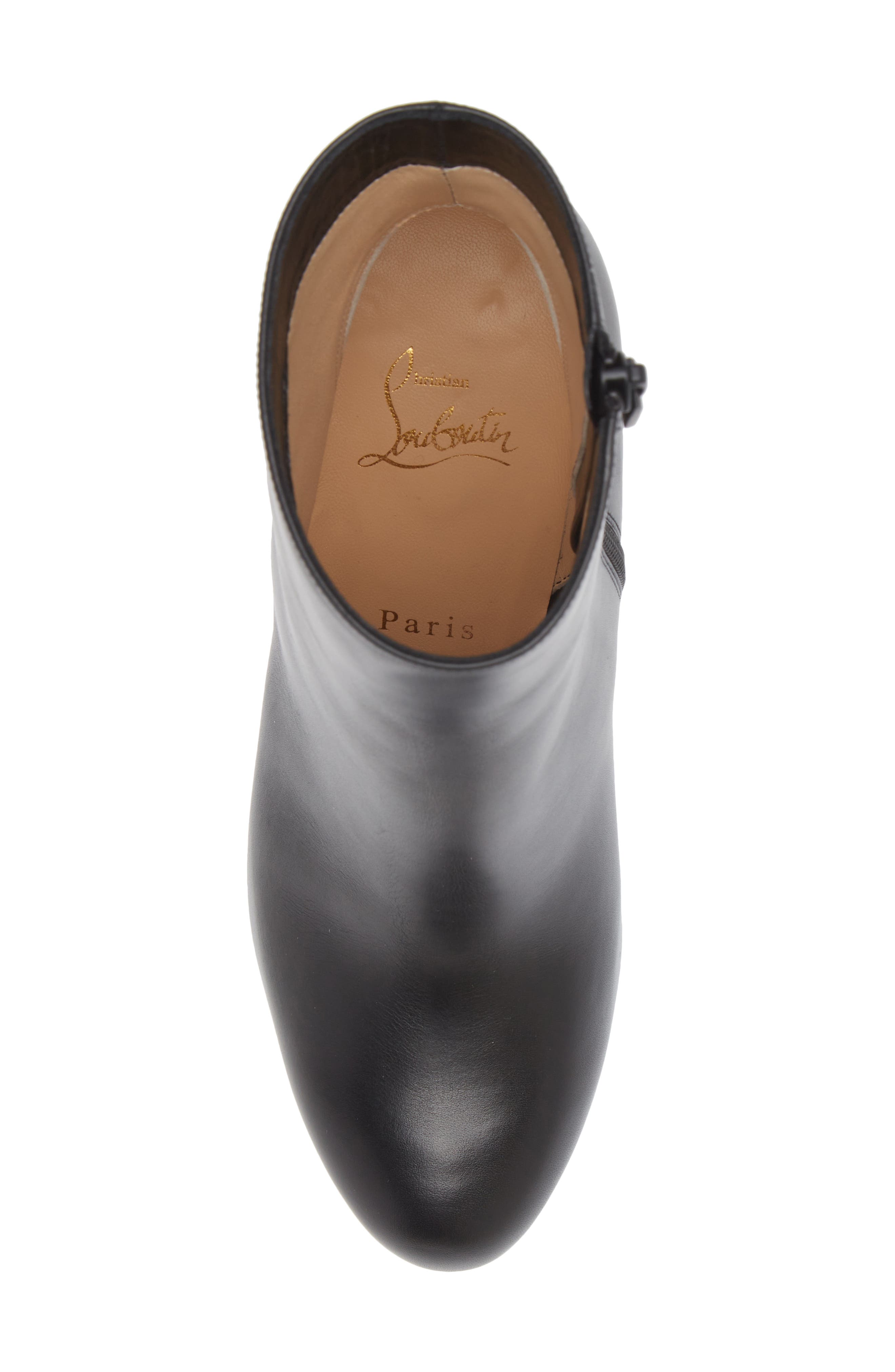 Christian Louboutin Loo Platform Bootie, Alternate, color, Black/Black