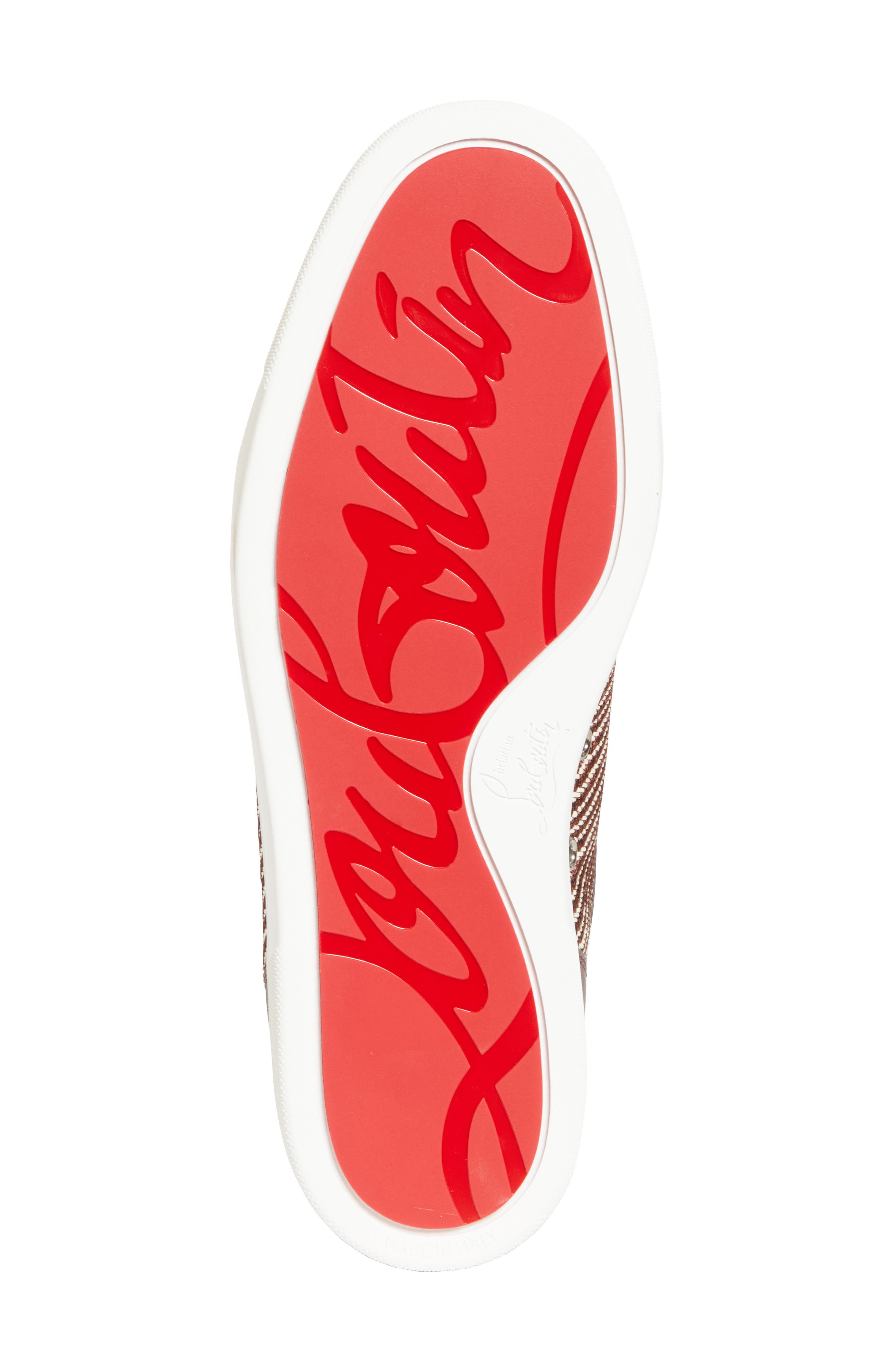 Christian Louboutin Rantulow Low Top Sneaker, Alternate, color, Amara/ White/ Brown