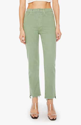 MOTHER Rider High Waist Step Hem Ankle Straight Leg Jeans