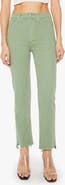 MOTHER Rider High Waist Step Hem Ankle Straight Leg Jeans