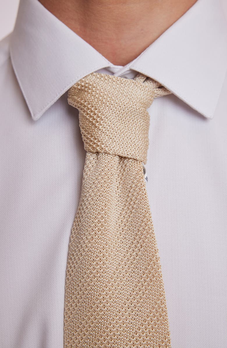 PAISLEY & GRAY Stanley Solid Knit Tie, Alternate, color, Cream