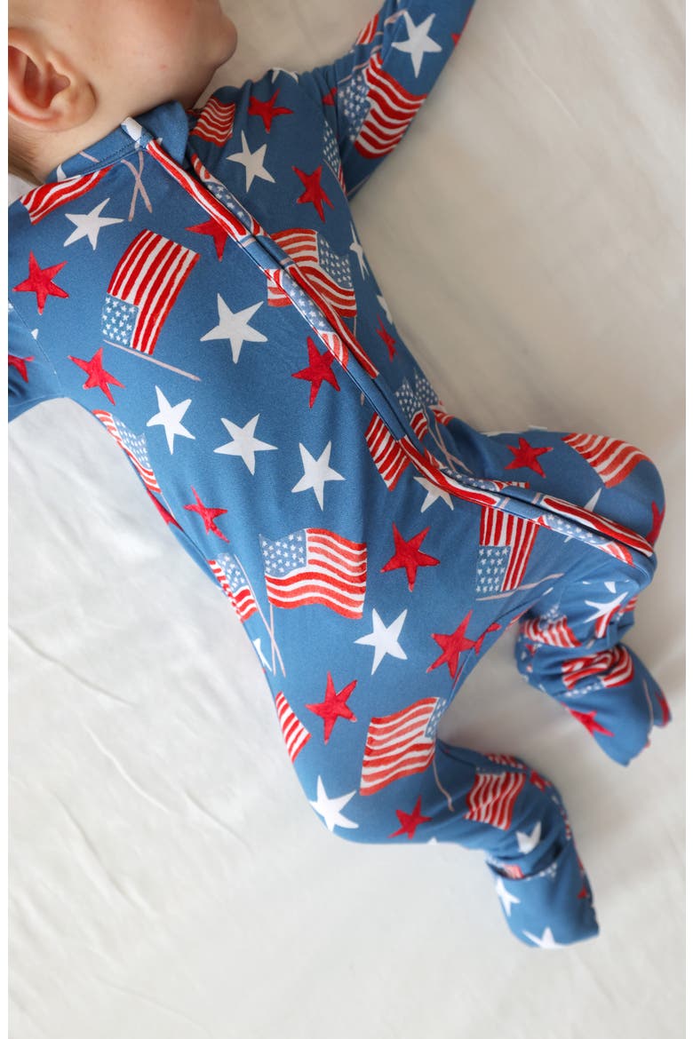 Fitted Convertible One-Piece Pajamas, Alternate, color, BLUE