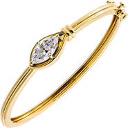 BY ADINA EDEN Moissanite Bezel Marquise Center Stone Bangle