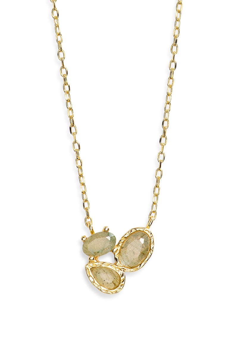 ARGENTO VIVO Labradorite Cluster Pendant Necklace, Alternate, color, Gold