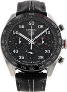 Watchfinder & Co. Tag Heuer Preowned 2021 Porsche x Carrera Chronograph Leather Strap Watch, 44mm