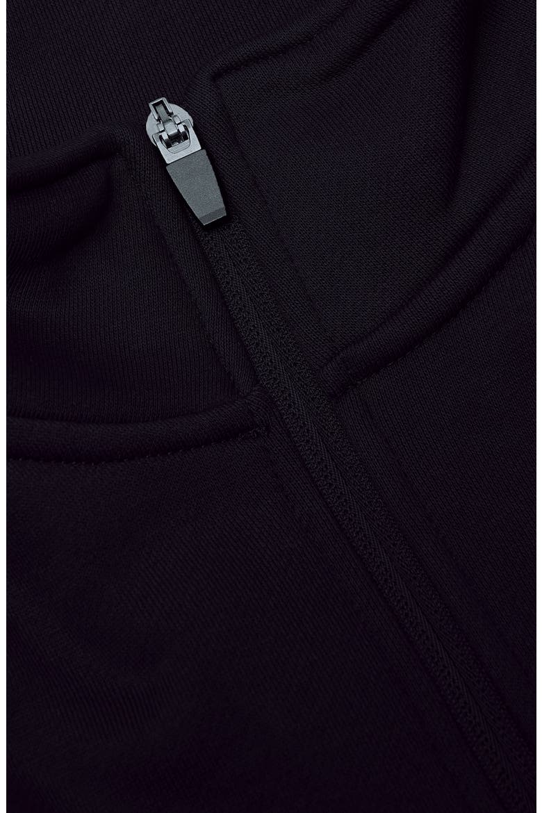 Fleece Quarter Zip Sweatshirt, Alternate, color, BLACK