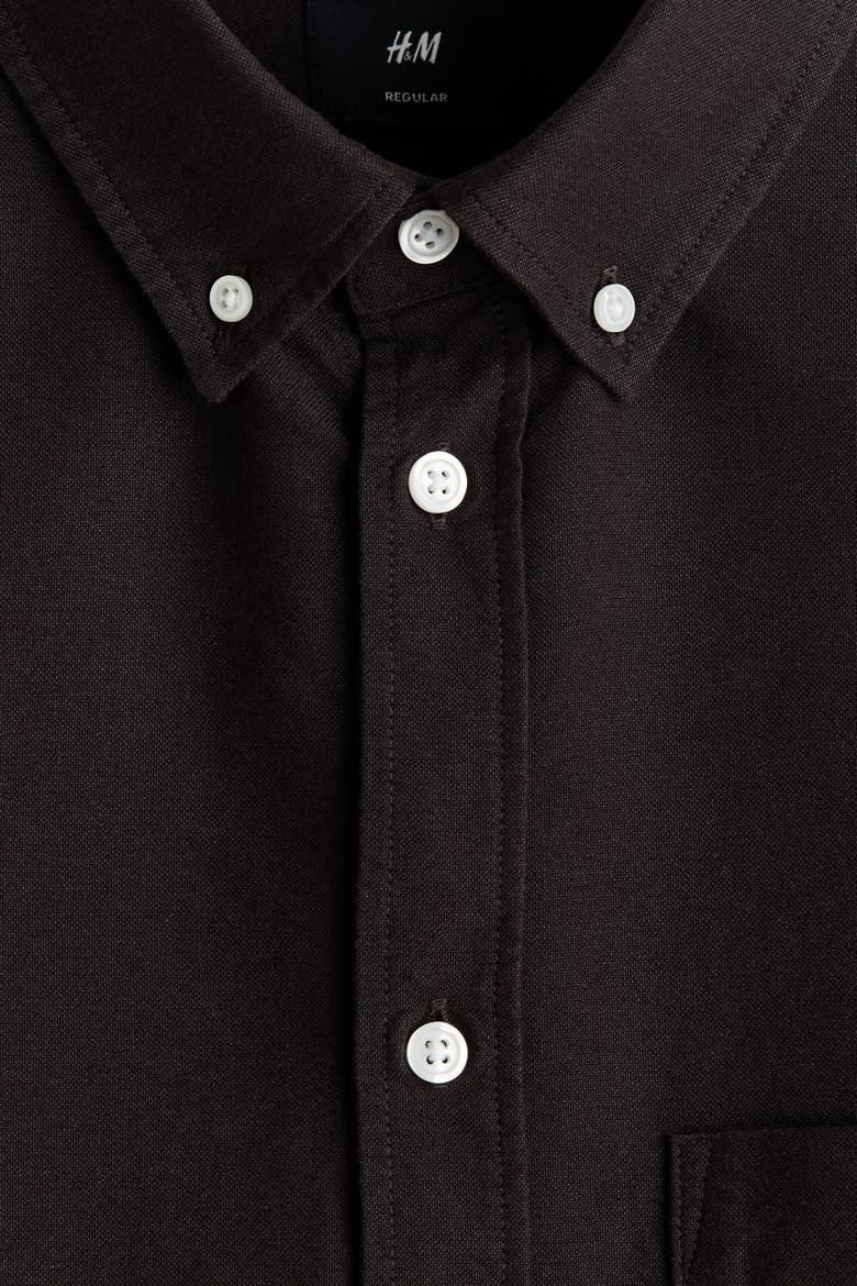 Regular Fit Oxford Shirt, Alternate, color, Dark brown