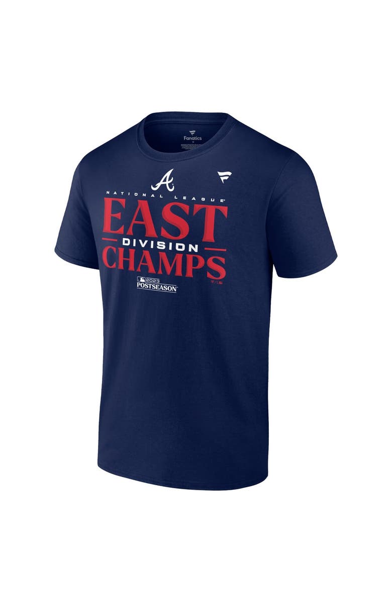 FANATICS Men's Fanatics Branded  Navy Atlanta Braves 2023 NL East Division Champions Locker Room T-Shirt, Alternate, color, 