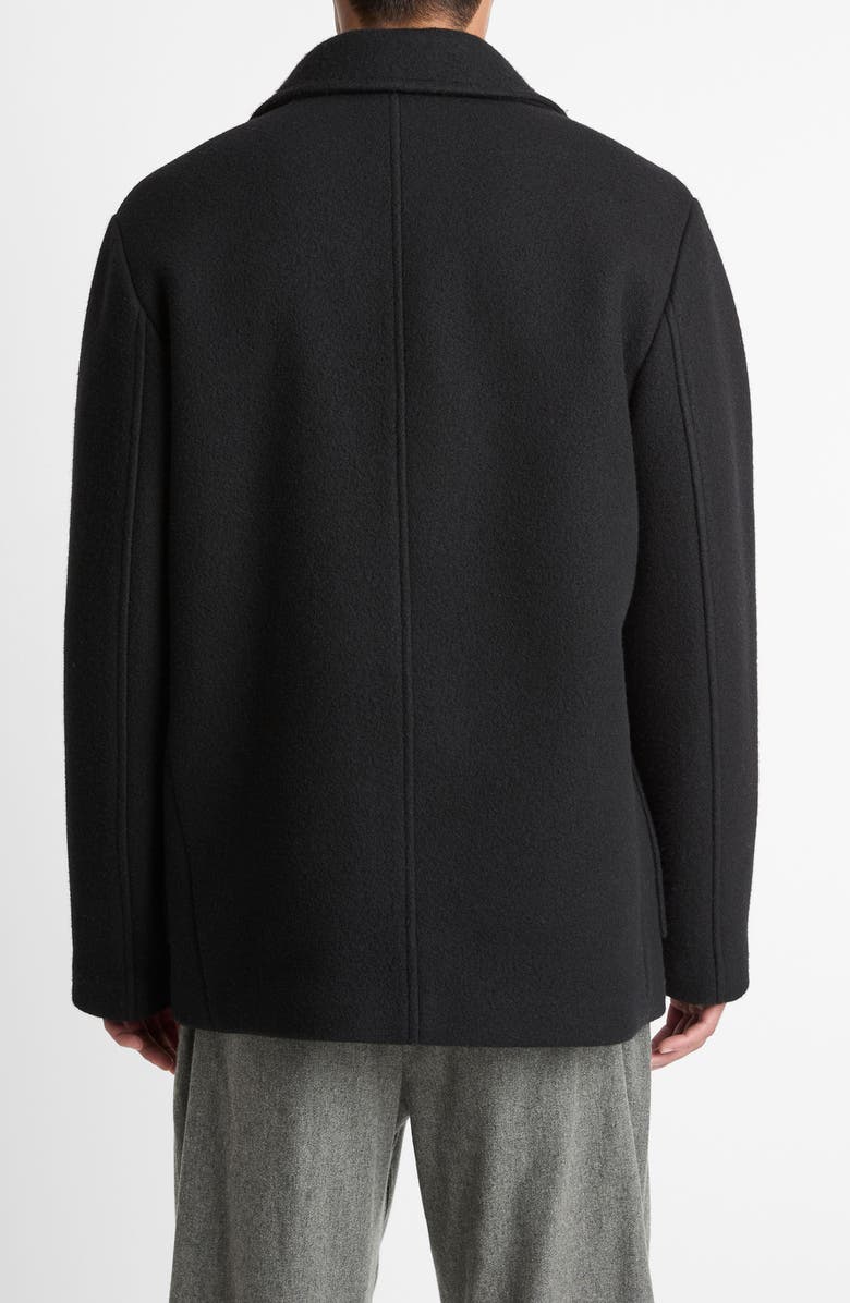 Vince Wool Blend Peacoat, Alternate, color, Black