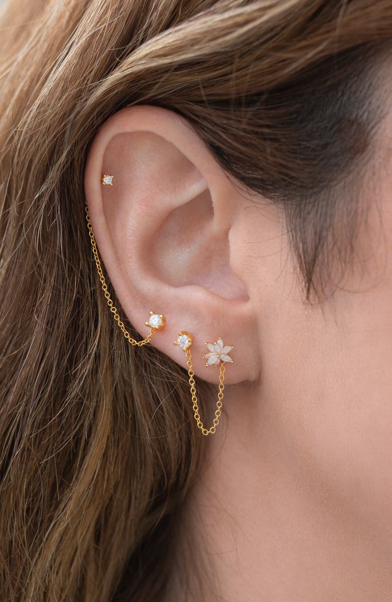 Girls Crew Fairest Floral Stud Earrings, Alternate, color, 