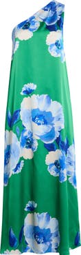 SUGARLIPS Glena Floral One-Shoulder Maxi Dress