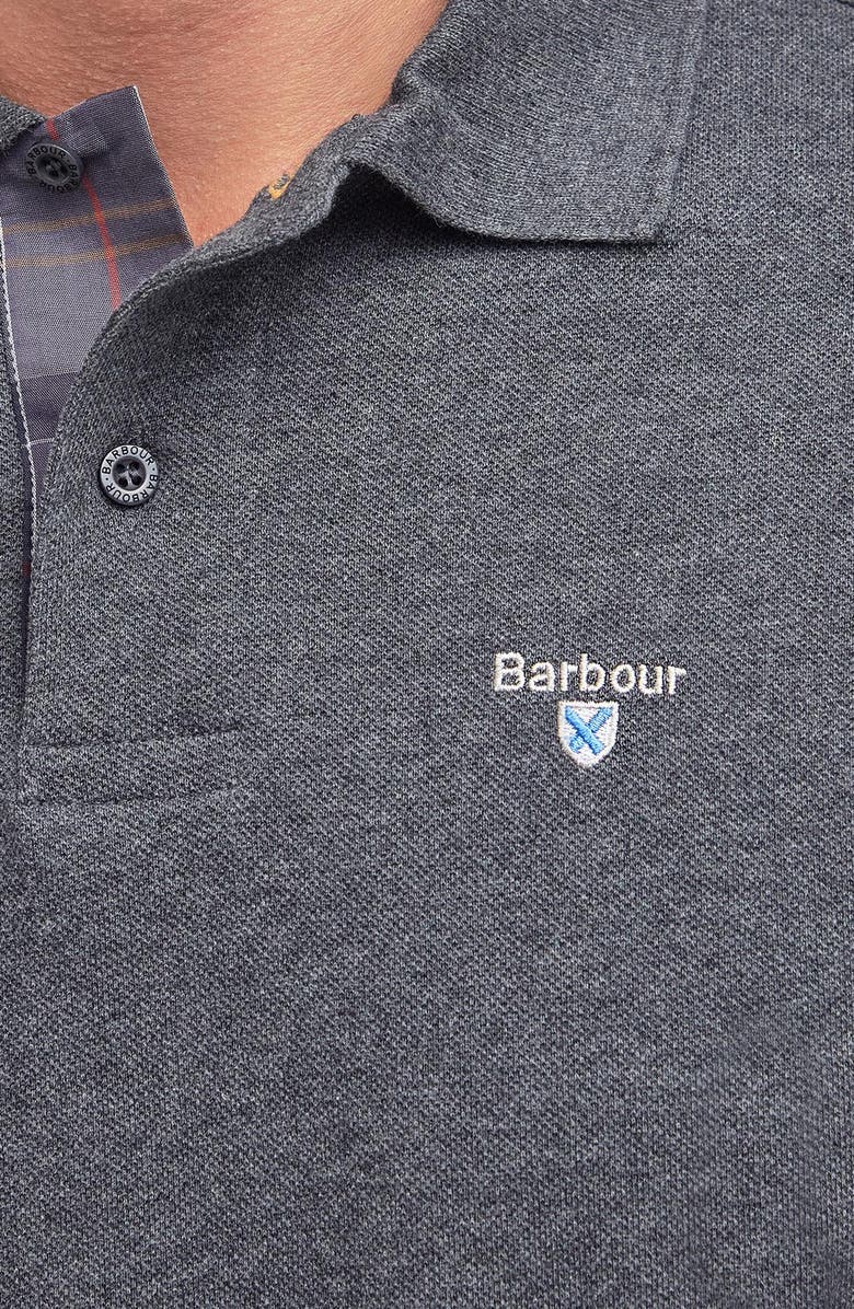 Barbour Regular Fit Tartan Piqué Polo, Alternate, color, Slate Marl
