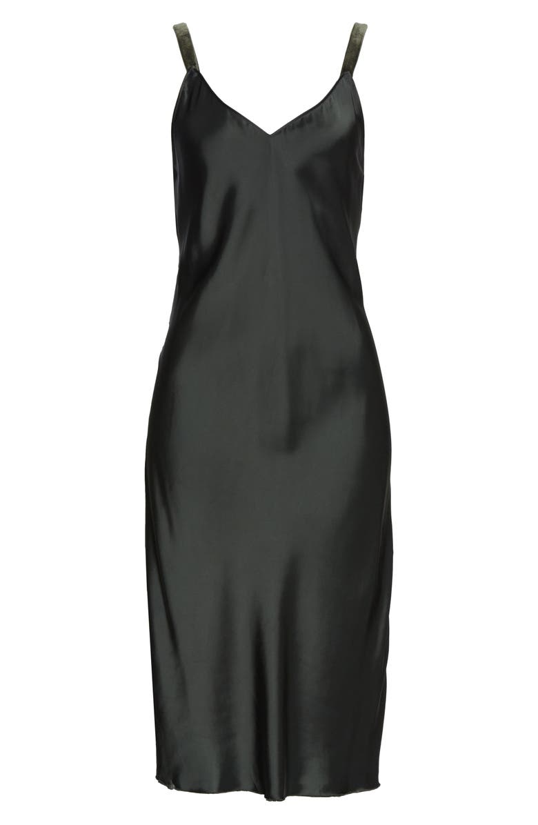 Helmut Lang Velvet Strap Slipdress, Alternate, color, 