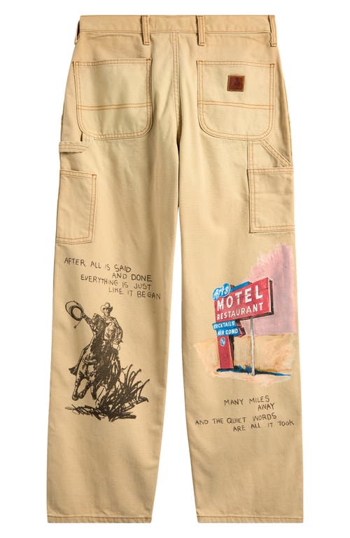 One Of These Days Just Like It Began Painter's Pants In Worn Tan