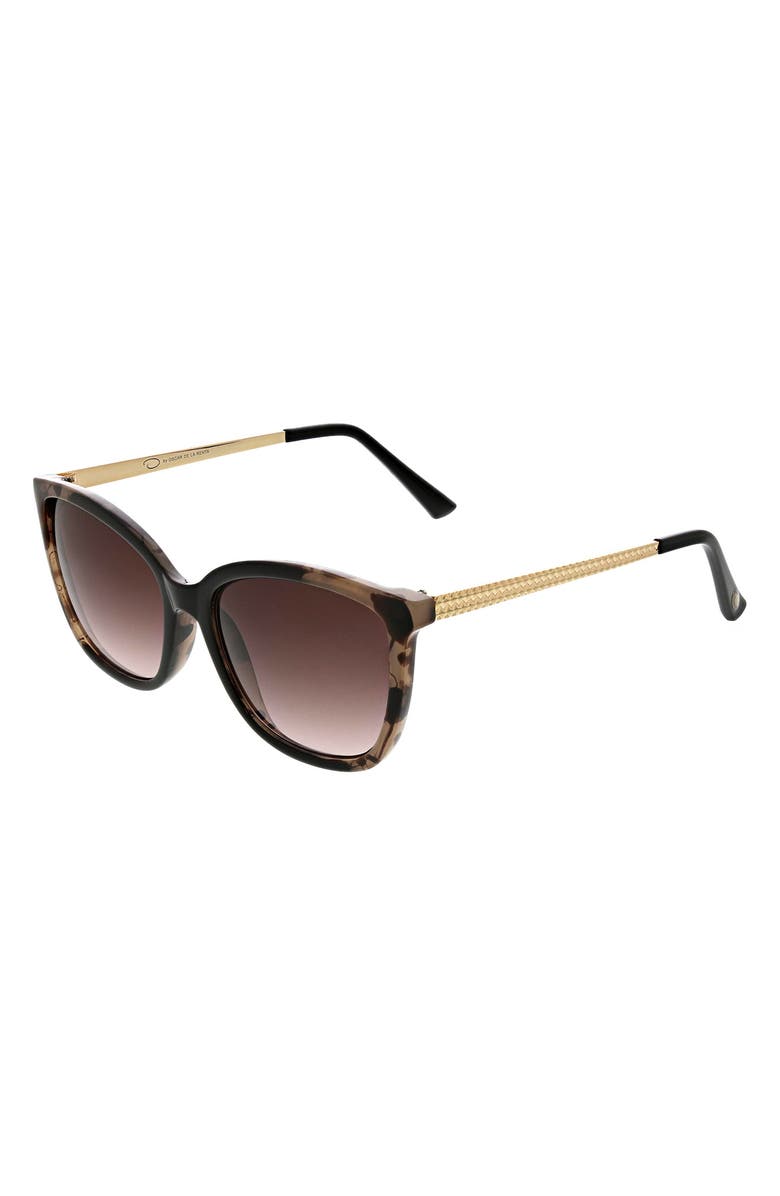 Oscar de la Renta 57mm Square Flare Sunglasses, Alternate, color, Milky Cream