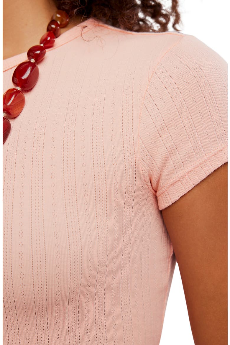 Wait a Minute Rib Baby T-Shirt, Alternate, color, TROPICAL PEACH