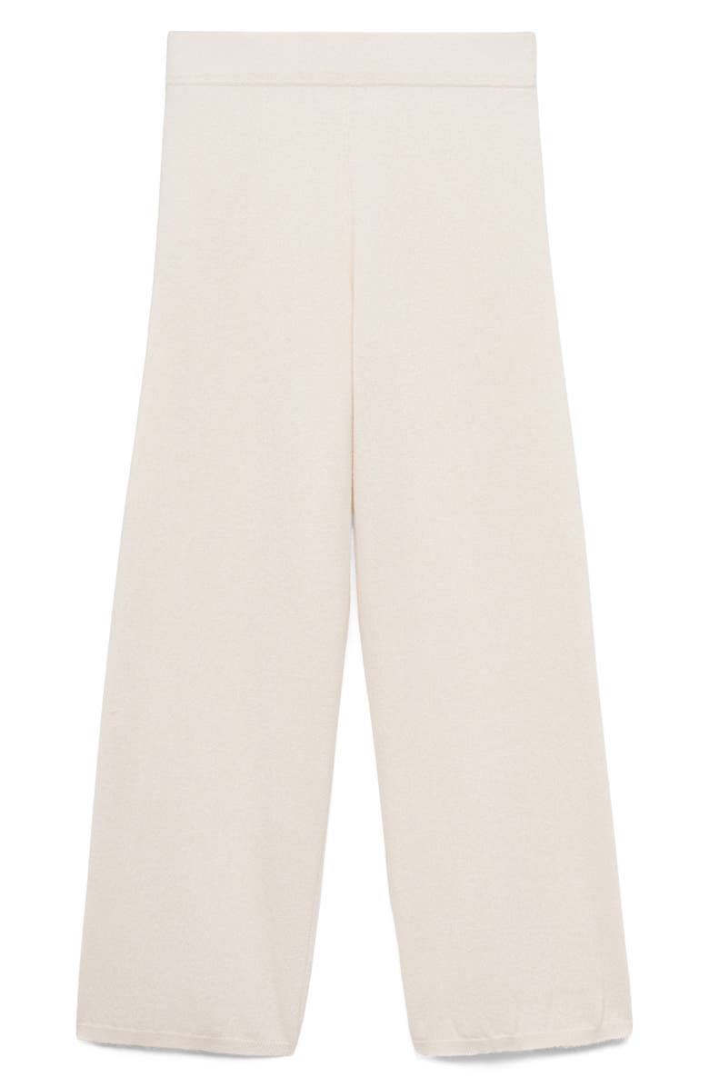 MANGO Cashmere Straight Leg Jogger Pants, Alternate, color, Off White