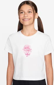 Nike Kids' Graphic Print Crop T-Shirt