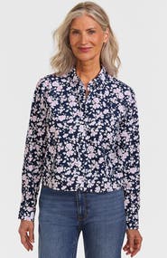 Lands' End No Iron Boxy Cropped Shirt