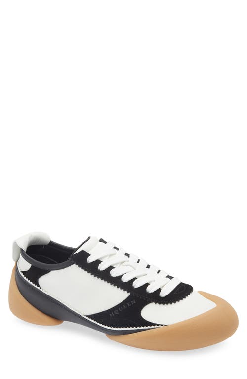 Alexander Mcqueen Oversized Calfskin Sneakers With Distinctive Rounded Sole In Multi