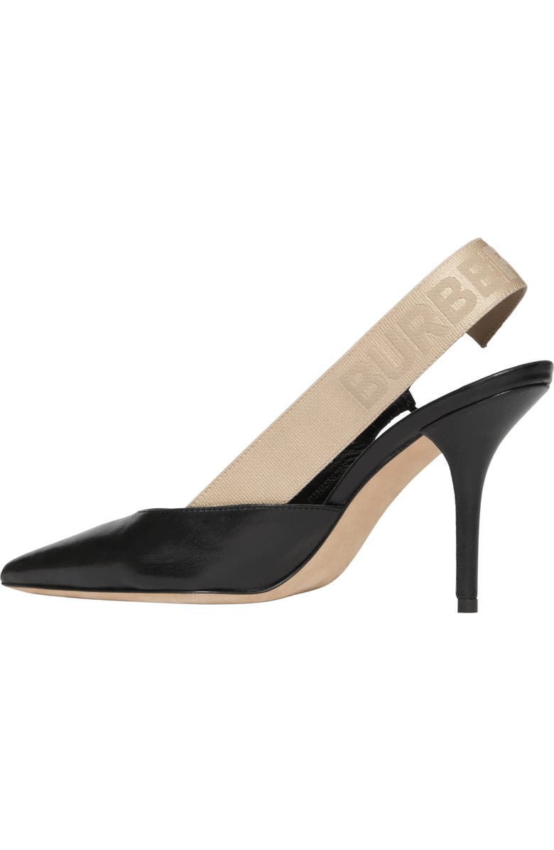 Burberry Maria Logo Slingback Pointy Toe Pump, Alternate, color,